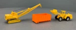 3X Lot 1:87 Boley & Herpa Construction Vehicles: Crane, Loader, Roll-off HO6511. Fixed Price $17.71.