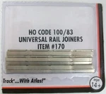 Code 100/83 Nickel Silver Universal Rail Joiners 48 Pcs Per Blister, Atlas Ho. Fixed Price $17.99.