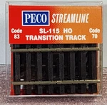 Peco SL-115 Ho Scale Code 83 To 70 Transition Track Pack Of 4 Pieces. Fixed Price $15.95.