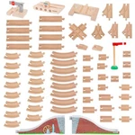 Orbrium Toys 68 Wooden Train Track Expansion Pack Compatible Pcs,. Fixed Price $57.23.