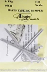 Alexander Scale Models Ho #9511 Hayes Type Wg Bumper Kit (light Cast). Fixed Price $6.50.