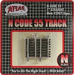 Atlas Code 55 Track W/nickel-silver Rail & Brown Ties Straight 1IN 2.5CM 2007. Fixed Price $7.98.