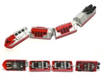 4PC 1989 Tyco 440-X2 Wide Pan Santa Fe 8739 Turbo Train Extra Looong Ho Slot Car. Fixed Price $34.99.
