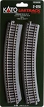 Kato #2-220 Ho Scale R610MM (R24") Radius 22.5 Curve Track Code 83 Sects. Fixed Price $20.50.