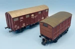 2X Ho Lima British Rail Freight Cars, Continental Ferry Van & Box Car, Gc. Fixed Price $16.49.