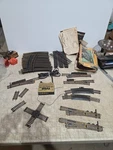 Vtg Tyco Atlas Train Track Lot 71PC Curved Straight Turnouts Transformer Joiners. Fixed Price $59.99.