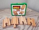 Vintage 1993 Brio Wooden Railway Mini Straight Tracks No 33333. Fixed Price $20.00.