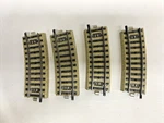 Ho 4 Pieces Marklin Half Sections Curved Track 3 Rail. Fixed Price $12.00.