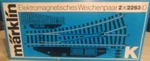 Marklin 2263 Ho 6-5/8" Track Right Hand Remote Switch Turnout (set Of 2). Fixed Price $65.51.