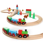 Sainsmart Jr. Wooden Train Set For Toddler With Double-side T... Fast Ship. Fixed Price $31.99.