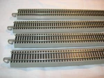 Four Bachmann E-z Track Ho 36" Long Straights Nickel Silver W/roadbed 44584 New. Fixed Price $64.36.