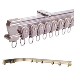 Dealhola Brown Aluminum Metal Alloy Bendable Window Tracks Curtain Poles. Fixed Price $156.90.