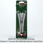Kato 20-222 Gauge Unitrack Electric Y Turnout NO.2 Remote Switch Point. Fixed Price $34.00.
