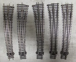 5 Peco Nickle/silver Curved Switch Turnouts Ho Scale (lot 497). Fixed Price $49.95.