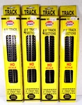 (4) New Boxes Of Vintage No. 2144 Model Power Nickel Silver Ho 9" Straight Track. Fixed Price $12.99.