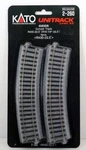 Kato 2-260 Ho Unitrack 16.875 Radius Curve 4 Pieces. Fixed Price $19.05.