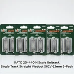 Kato 20-440 Scale Unitrack Single Straight Viaduct S62V 62MM 5-PACK. Fixed Price $49.48.