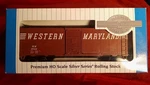 Western Maryland 40' Boxcar Bachmann Silver Series 17041 Wm 25124 Metal Wheels. Fixed Price $11.11.