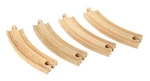 Brio World 33342 Large Curved Wooden Tracks 4-PIECE Toy Train Set Extensi.... Fixed Price $26.42.