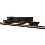 Atlas Scale 52'6" Flat Car With Pipe Load Monon #7025 Rail 3001885. Fixed Price $72.23.