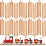 20 Pack Straight Wooden Train Bulk Tracks Expansion Small. Fixed Price $33.08.