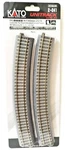 Ho Kato Unitrack 2-241 Superelevated W/concrete Ties Curve 28-3/4" Radius. Fixed Price $17.00.