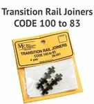 Micro Engineering 26-001 Ho Insulated Transition Rail Joiners Code 100 To 83 (8). Fixed Price $6.25.