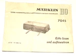 Marklin Ho Paper Booklet 7045 Universal Remote Switch. Fixed Price $8.99.