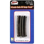 Atlas Model Railroad N Code 80 11 Radius 1/2 Curve 6 ATL2521 Track. Fixed Price $10.94.