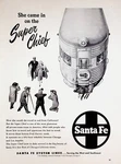 1948 Santa Fe Train Super Chief Chicago To Los Angeles Railway Line - Vintage Ad. Fixed Price $12.60.