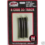 N Scale Atlas 2017 Code 55 13.75" Radius Half Curve Track 6 Pcs. Fixed Price $6.58.