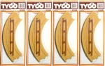 8PC Tyco Sand 1/4 Radius 9" Curve Slot Car Track W/ Brown Guard Rail 225MM 6705B. Fixed Price $18.99.
