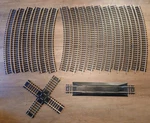 Atlas Ho Train Snap Track Pcs - 18"R Curves + Cross Rerailer #44 Usa Lot Of. Fixed Price $29.99.