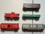 Lot Of 5 Ho Scale Misc Size Box Cars Train Vintage. Fixed Price $40.00.