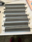 Bachmann Ez Track 9" Straight 7 Sections 92123A3-2. Fixed Price $34.99.
