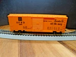 Marx Ho Scale 40' Santa Fe Asrd 3281 Sliding Door Box Car. Fixed Price $12.75.