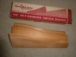 Vintage Ho Scale Lot Of 6 Tru Rh Switch Block Roadbed Sections 14.5" Ob. Fixed Price $24.00.