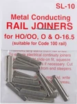 Peco SL-10 Ho Code 100 Conductive Rail Joiner 24 Pack. Fixed Price $11.35.