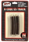 Atlas 2017 Scale Code 55 1/2 13.75" Radius Curved Track 6 Pk New Free Shiping. Fixed Price $12.49.