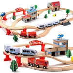 Electric Toddler Wooden Train Set Toy, 88 Pcs Track Toys For 3 4 5 Year.... Fixed Price $57.81.