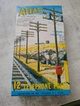 Vintage Atlas Scale 12 Telephone Poles #775 Original Box. Fixed Price $10.00.