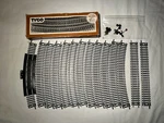 Tyco Ho Tru-steel Track, 12 CURVE/2 STRAIGHT/1 Terminal Rerailer, $92 Value. Fixed Price $32.89.