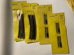 4 Vintage Tyco Train Tracks. Bumper Tracks, Curved 22 Radius Package. Fixed Price $25.00.
