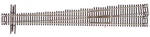Atlas Scale Code 55 #10 Left-hand Turnout/switch Model Train Track. Fixed Price $20.99.