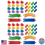 BUNU1492 Wooden Train Track Accessories Set 64 Pcs Connectors Compatible All Bra. Fixed Price $54.38.