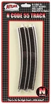 Atlas Scale Code 55 13.75" Radius Curve 6-PACK Model Train Track. Fixed Price $7.39.