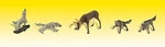 Woodland Wildlife Standoff - Ho Scale Model Railroad Figure #A1942. Fixed Price $21.89.