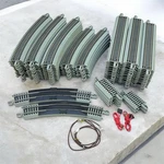 Bachmann Ho E-z Track Lot Of 85 Pieces Nickel Silver Straights Curves Gray. Fixed Price $199.87.