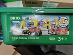Brio World Cargo Railway Deluxe Set. Wooden Train Model 33097 New. Fixed Price $98.00.
