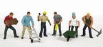 Bachmann 33105 Ho Scale Scenescapes Figures Construction Workers. Fixed Price $15.99.